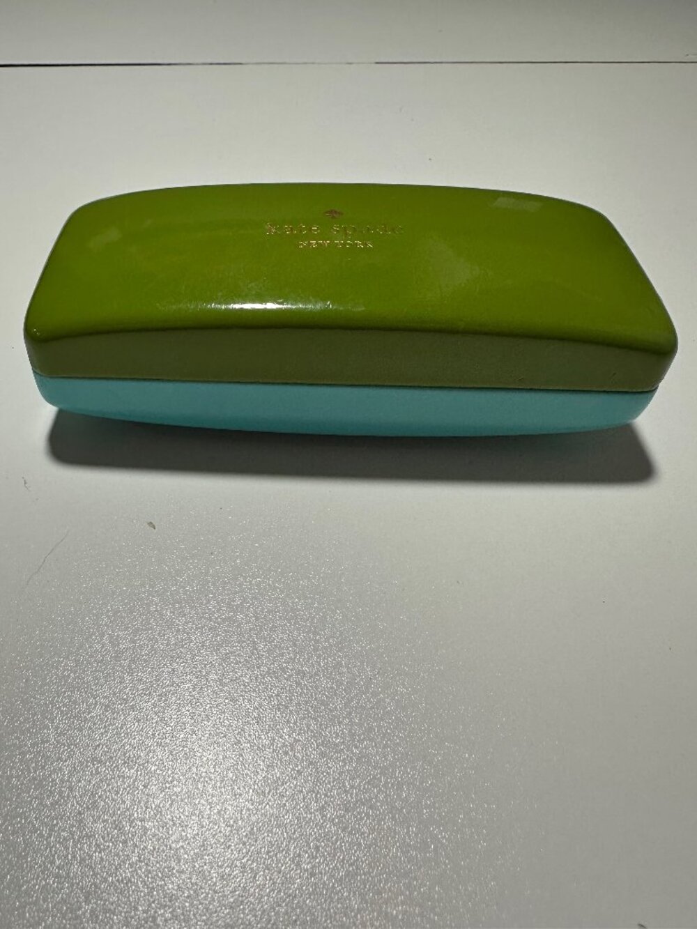 Authentic Kate Spade New York Hard Eyeglass Case Green Blue Glasses Case
